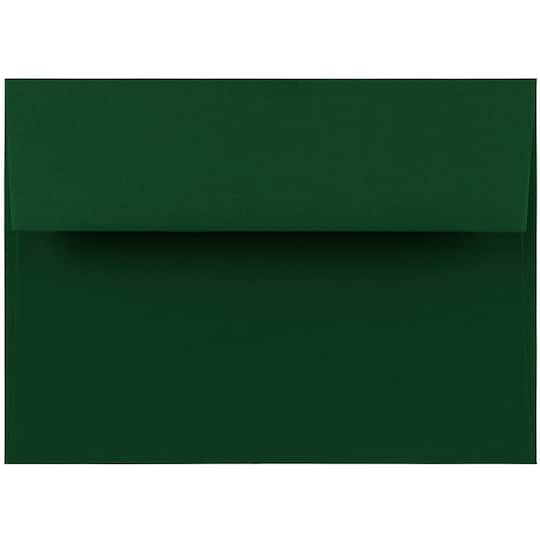 JAM Paper A7 Dark Green Premium Invitation Envelopes